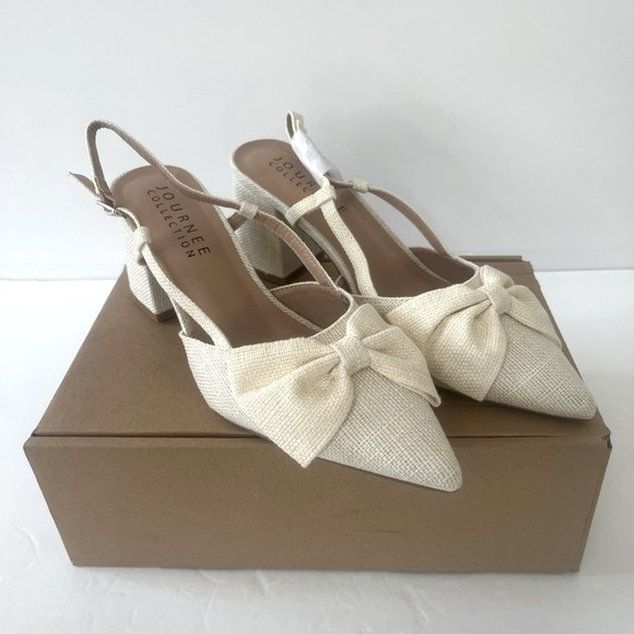 Journee Collection Tailynn Pump Slingback Block Heel Shoes Size 9 WD Wide NIB - Picture 12 of 12